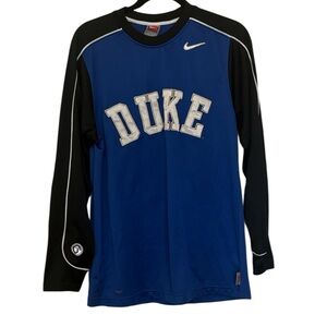 Nike Team Duke Blue Devils unisex long-sleeve t-shirt, blue and black, size S